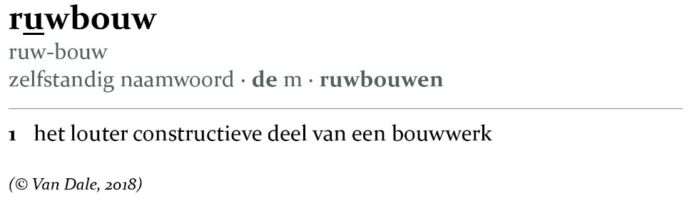 Definitie ruwbouw