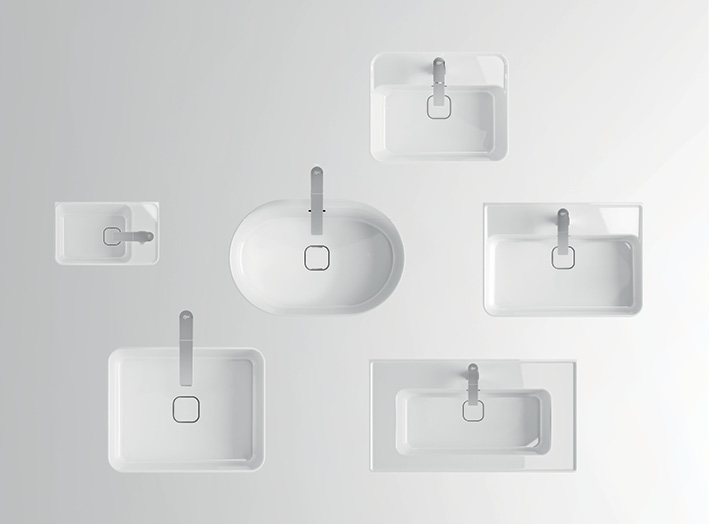 Strada II waskommen lavabo's wastafels opbouwkom