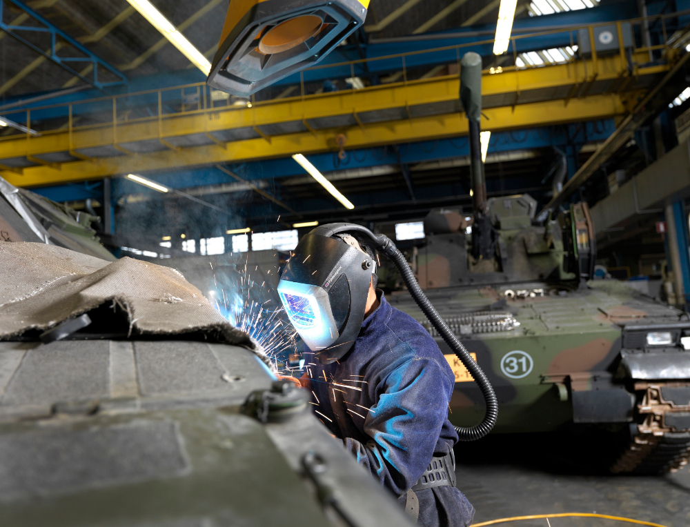 Lassen onderhoud Leopard tank