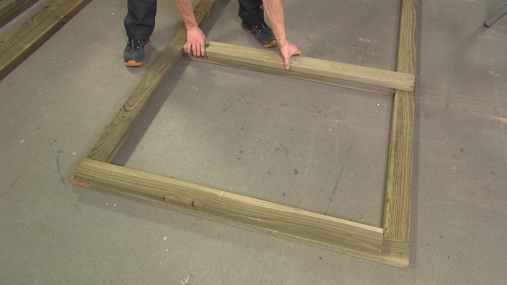 dubbel kader zelf tuinpoort maken