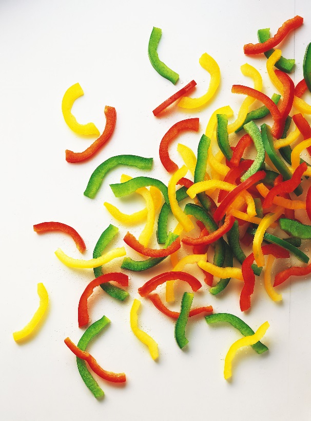 Bio tricolore paprika reepjes