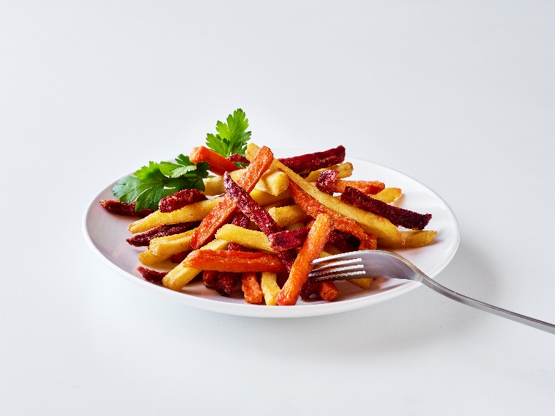 Tricolore groentefrietjes