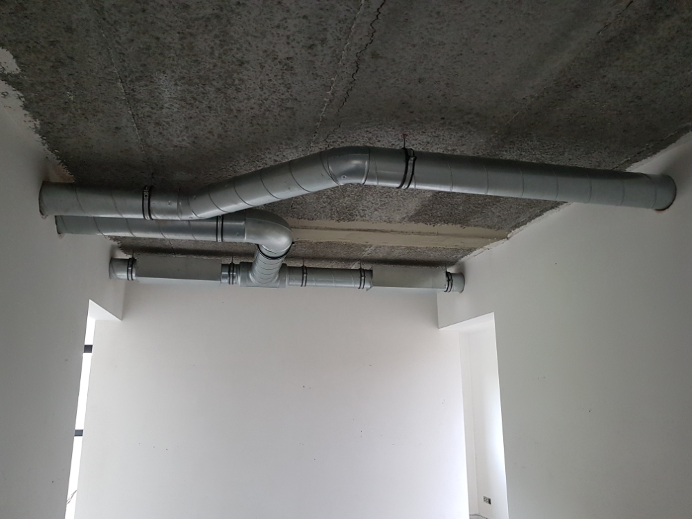 kanaalwerk in vals plafond
