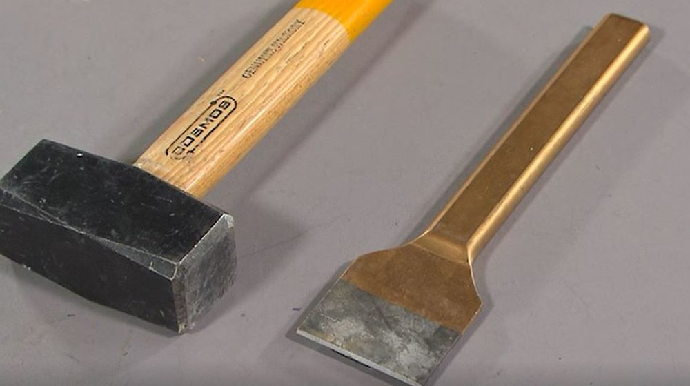 beitel en moker pleisteren tools