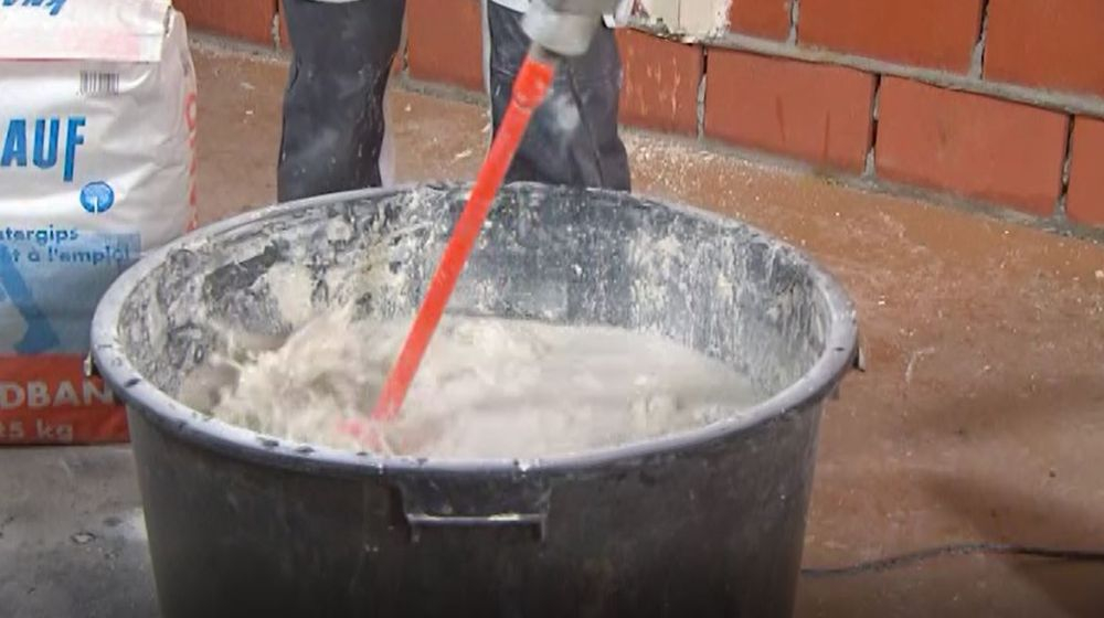 kuip en mixer pleisteren tools