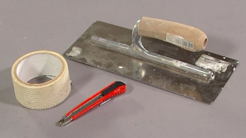 gaasband en breekmes pleisteren tools