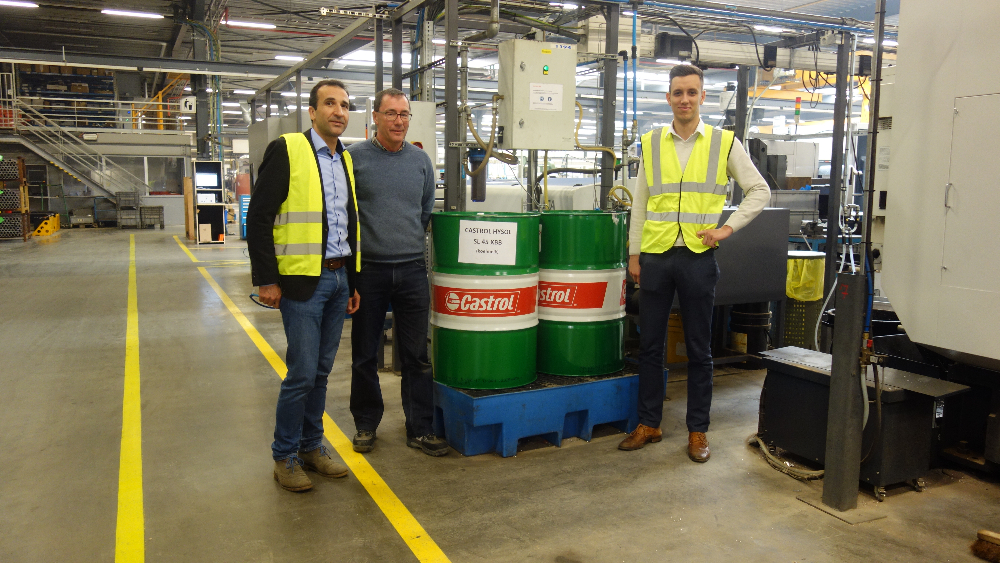 V.l.n.r.: Dirk Roosen (Verolub), Johan Janssens (Mariasteen) en Sebastien Bovri (Verolub)