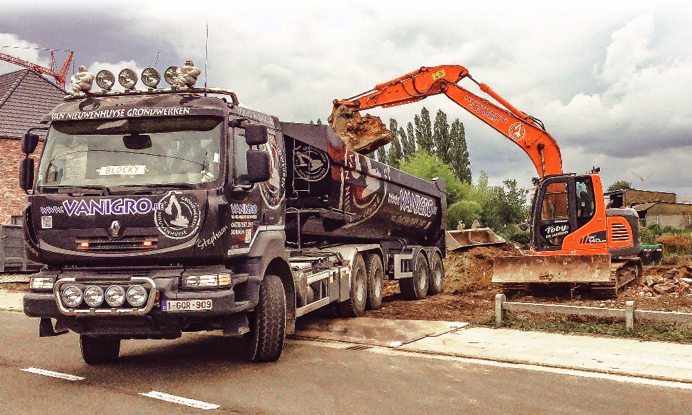 vrachtwagen legen