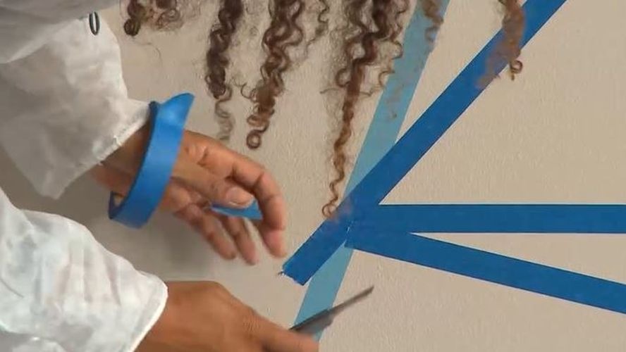 tape werken met schilderstape aftrekken