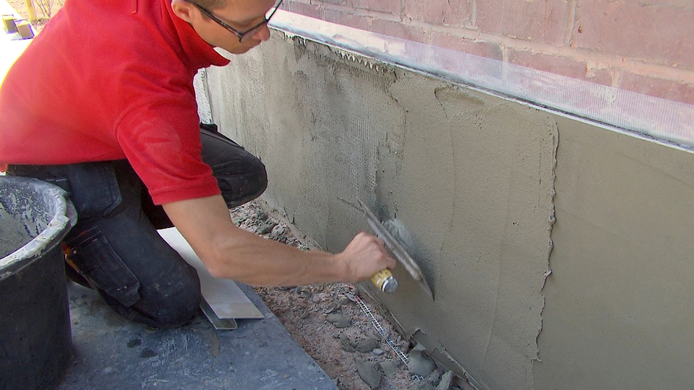 Faire un cimentage mur extérieur